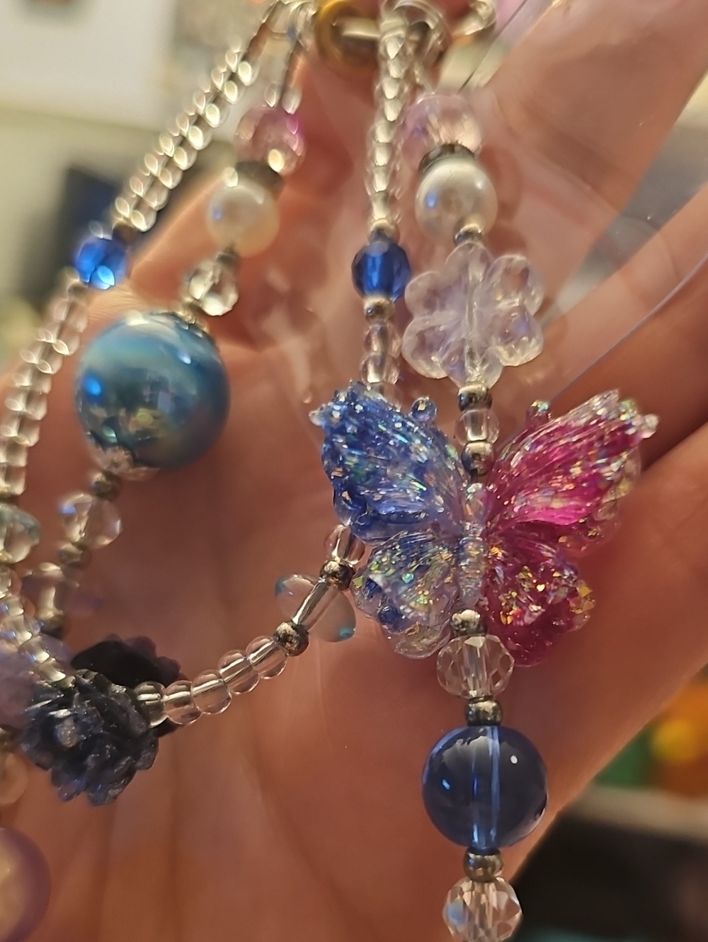 Butterfly Beaded Phone Charm
